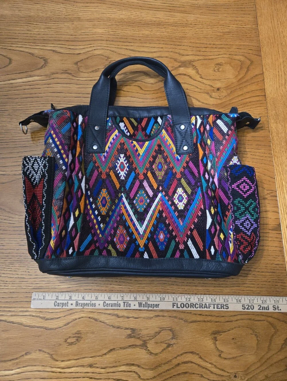Nena & Co. Multicolor Embroidered Convertible Backpack Tote